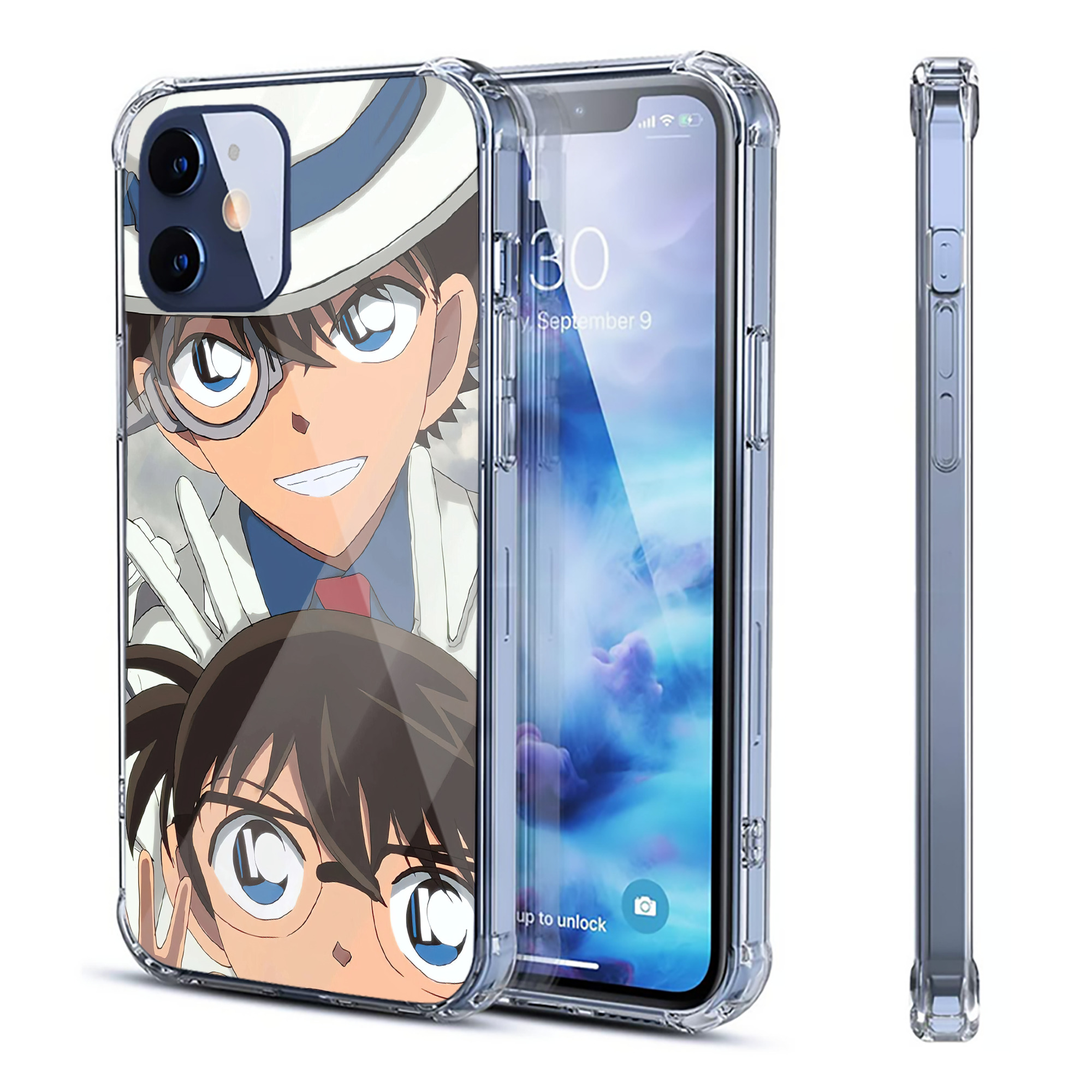 （画像用） 名探偵コナン Detective Conan 【iPhone 12シリーズ対応】透明スマホケース（クリアソフトケース）